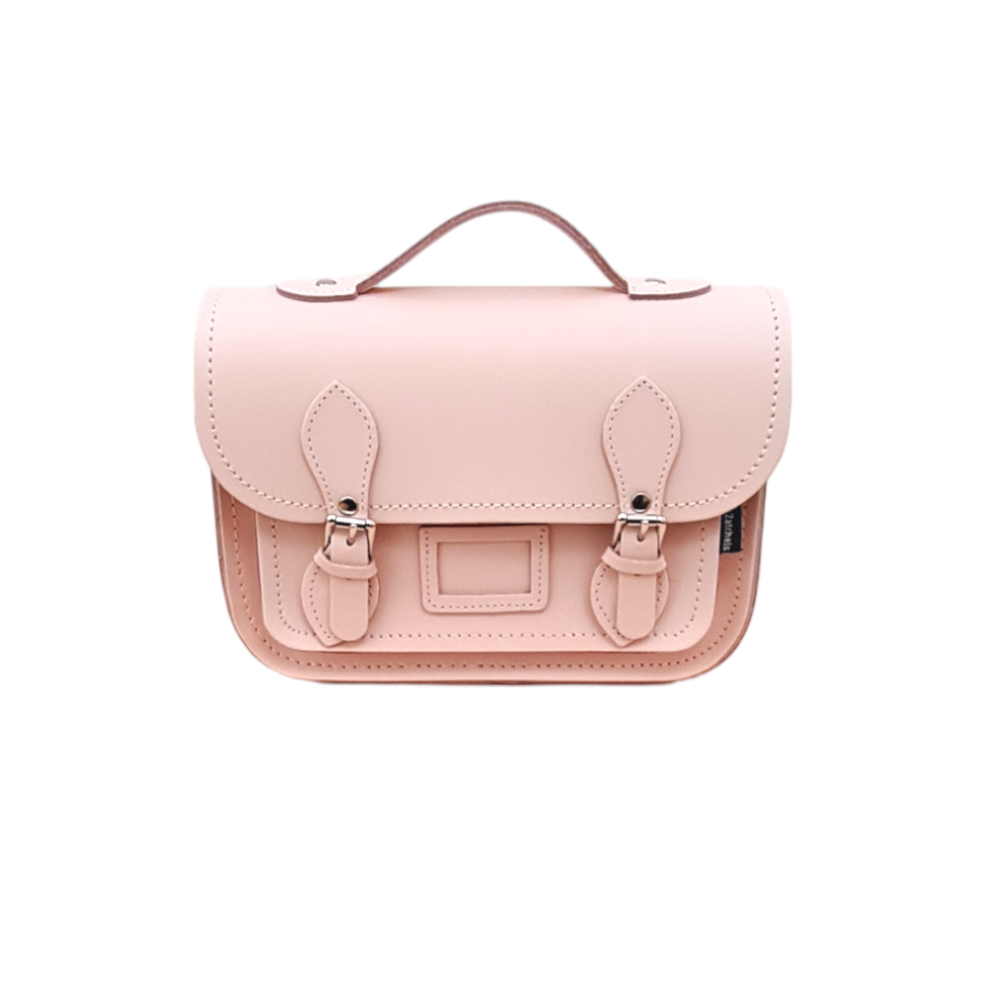 Leather Midi Satchel - Cherry Blossom-0