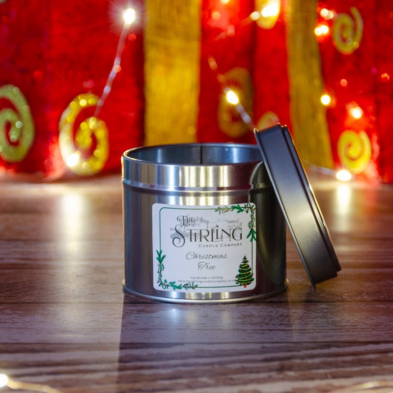 Christmas Tree - Travel Tin Candle - Cotton Wick - mezetto Shopify Collective The Stirling Candle Company