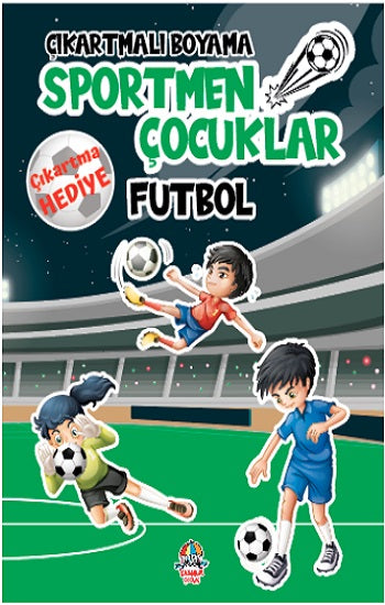 Çıkartmalı Boyama - Sportmen Çocuklar - Futbo