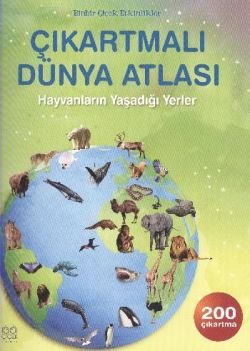 Çıkartmalı Dünya Atlası - Hayvanların Yaşadığı Yerler - mezetto