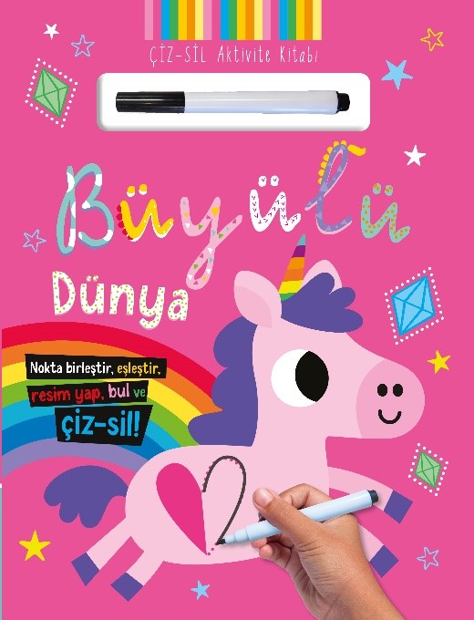 Çiz – Sil Aktivite Kitabı  Büyülü Dünya