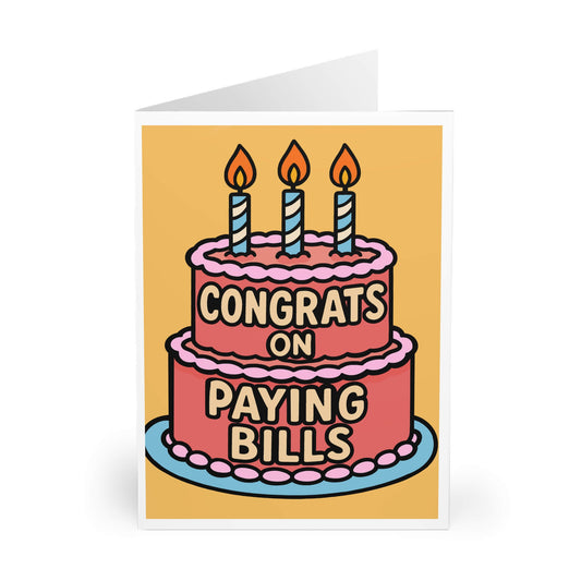 Congrats on Paying Bills Greeting Card - mezetto KEOLIX KEOLIX