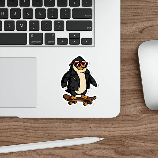 Cool Penguin on Skateboard Sticker - mezetto KEOLIX KEOLIX