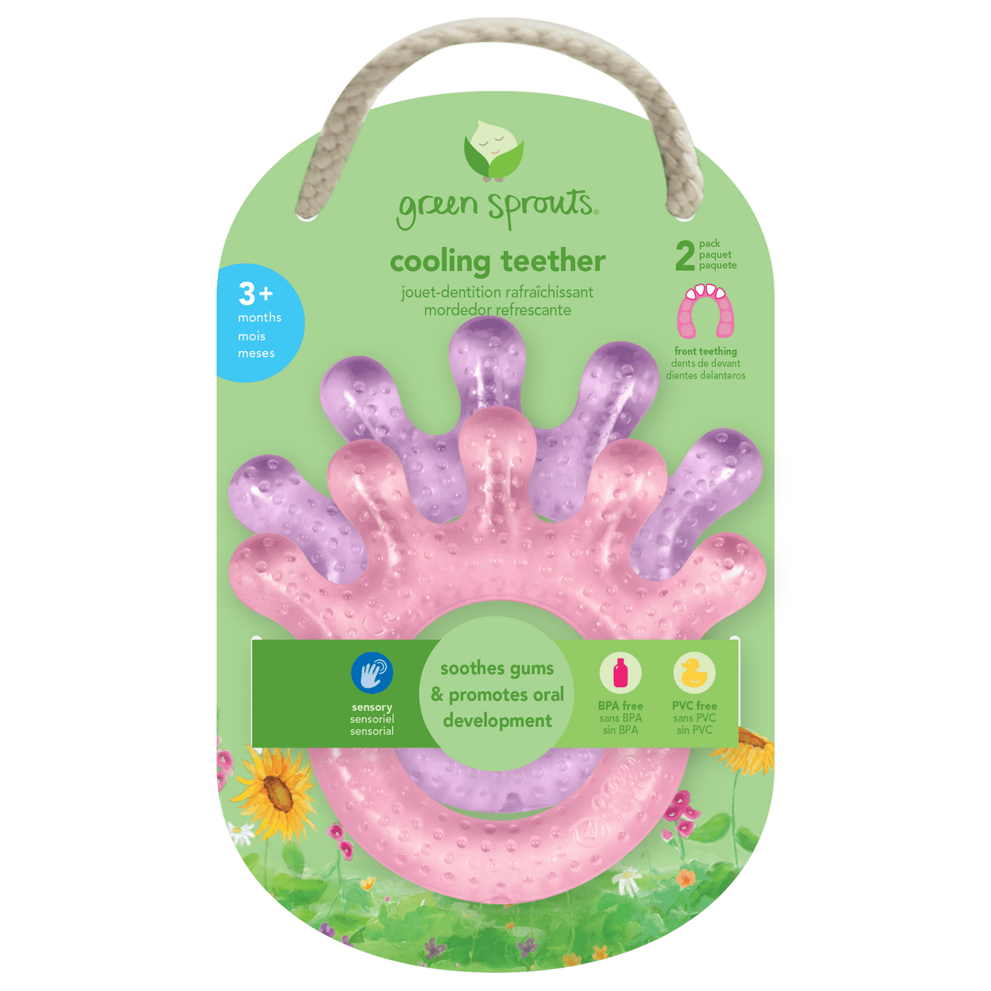 Cooling Teether - Two Pack - Pink & Purple / Blue & Green - mezetto Baby&More Baby&More