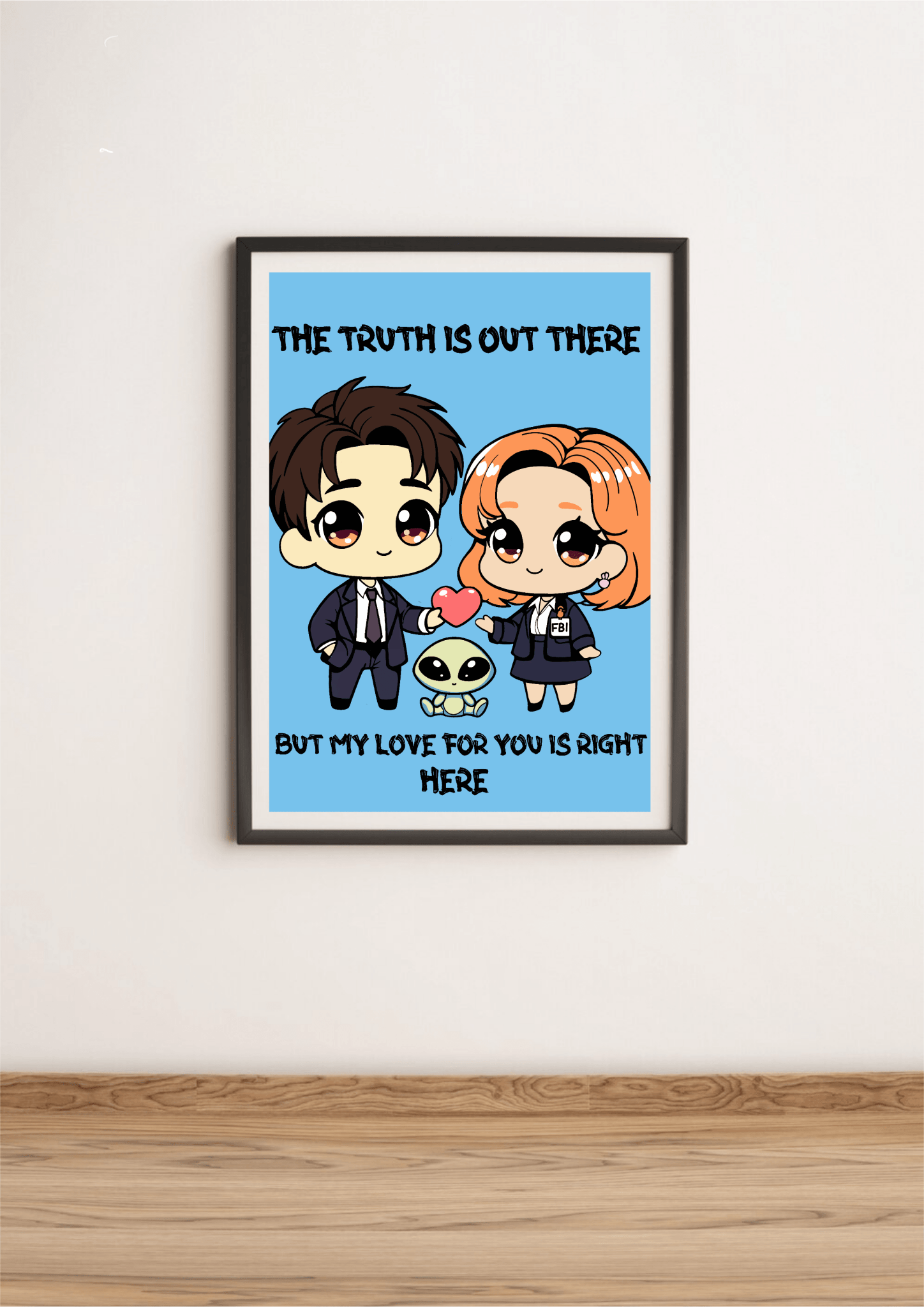Cosmic Love Art Print | “The Truth is Out There” Decor - mezetto KEOLIX KEOLIX