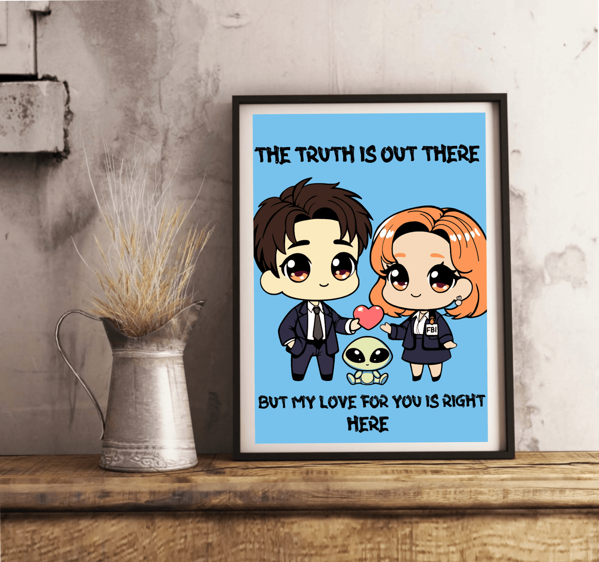 Cosmic Love Art Print | “The Truth is Out There” Decor - mezetto KEOLIX KEOLIX