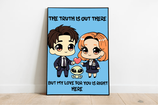 Cosmic Love Art Print | “The Truth is Out There” Decor - mezetto KEOLIX KEOLIX