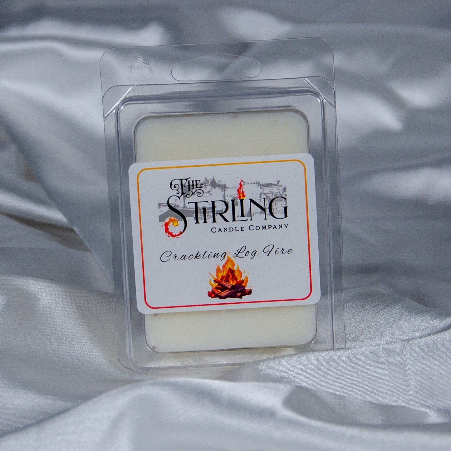 Crackling Log Fire - Wax Melt Clamshell - mezetto Shopify Collective The Stirling Candle Company