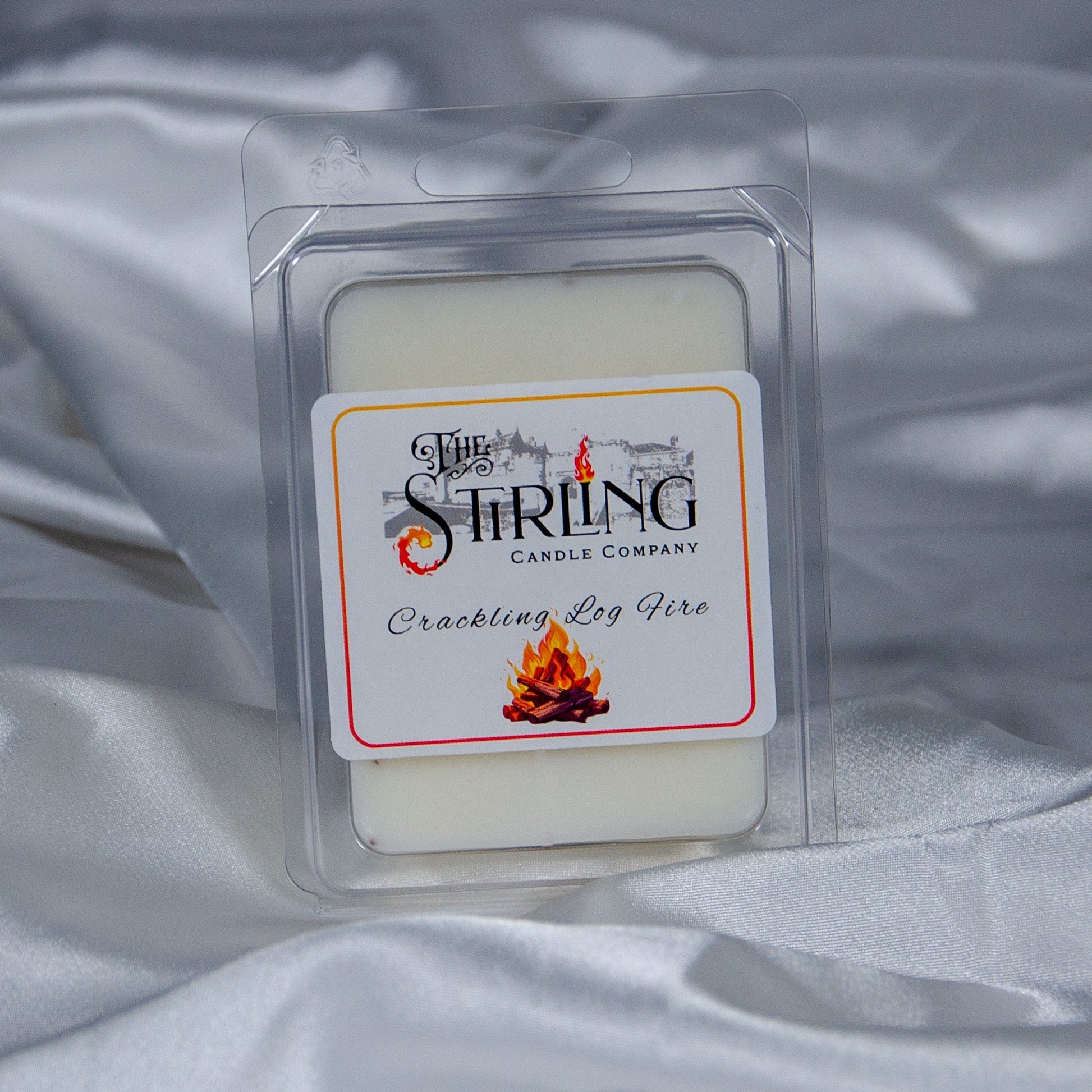 Crackling Log Fire - Wax Melt Clamshell - mezetto Shopify Collective The Stirling Candle Company