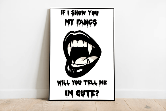 Cute But Cunning – Fang Art Print with Flirty Bold Energy - mezetto KEOLIX KEOLIX
