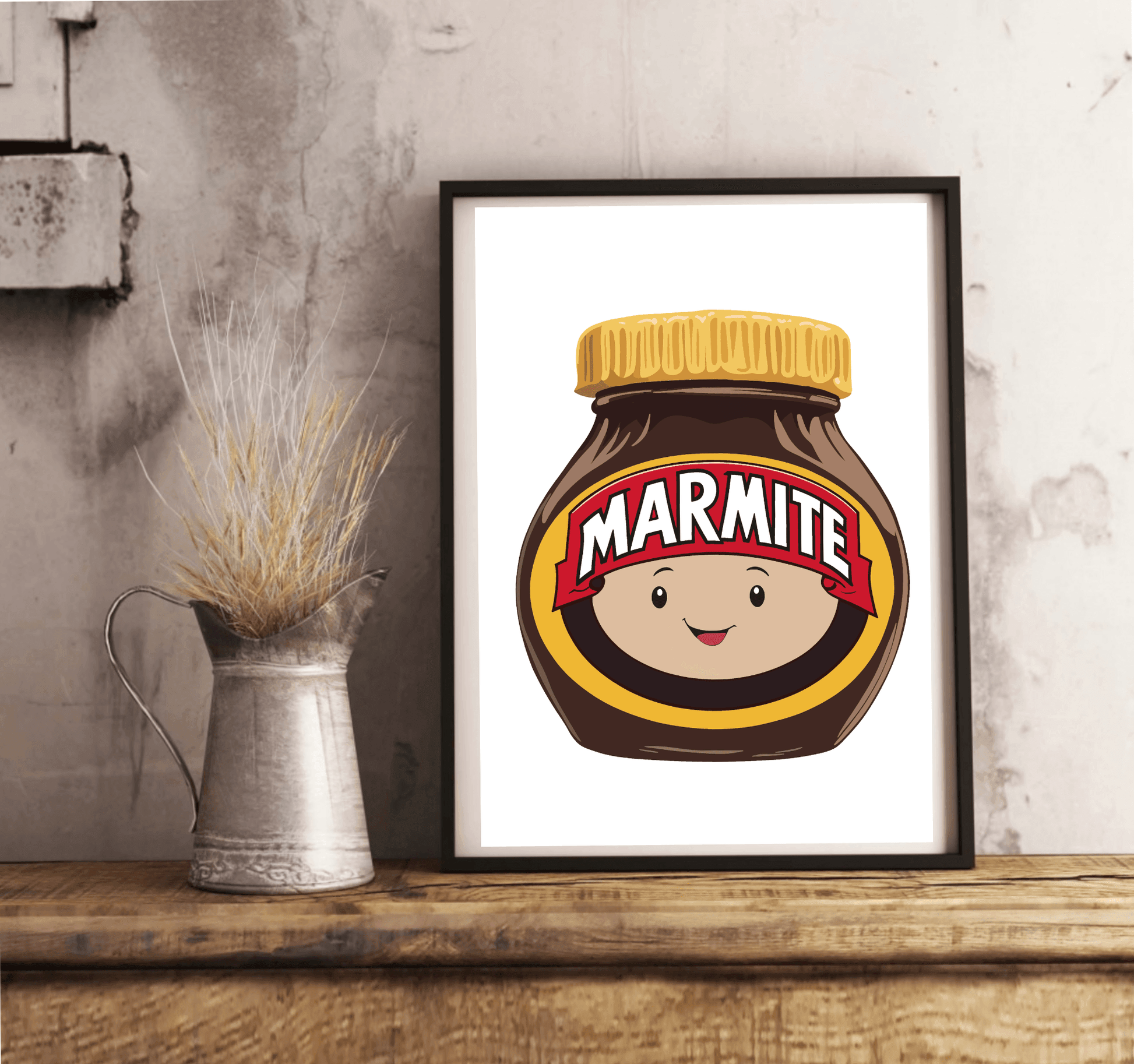 Cute Marmite Art Print – Funny Cartoon Wall Art - mezetto KEOLIX KEOLIX