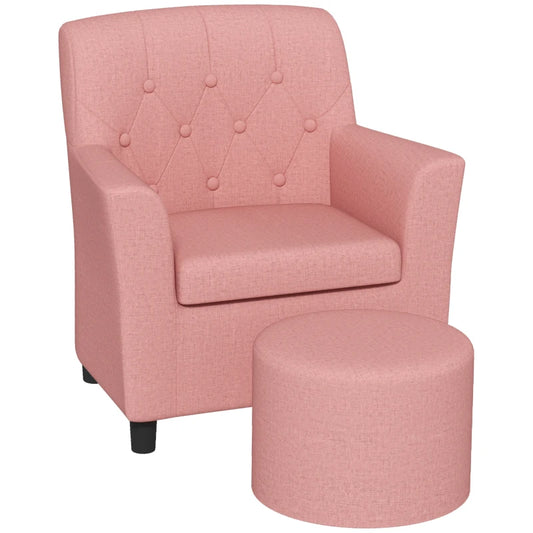 2PCs Kids Sofa Set with Footrest
