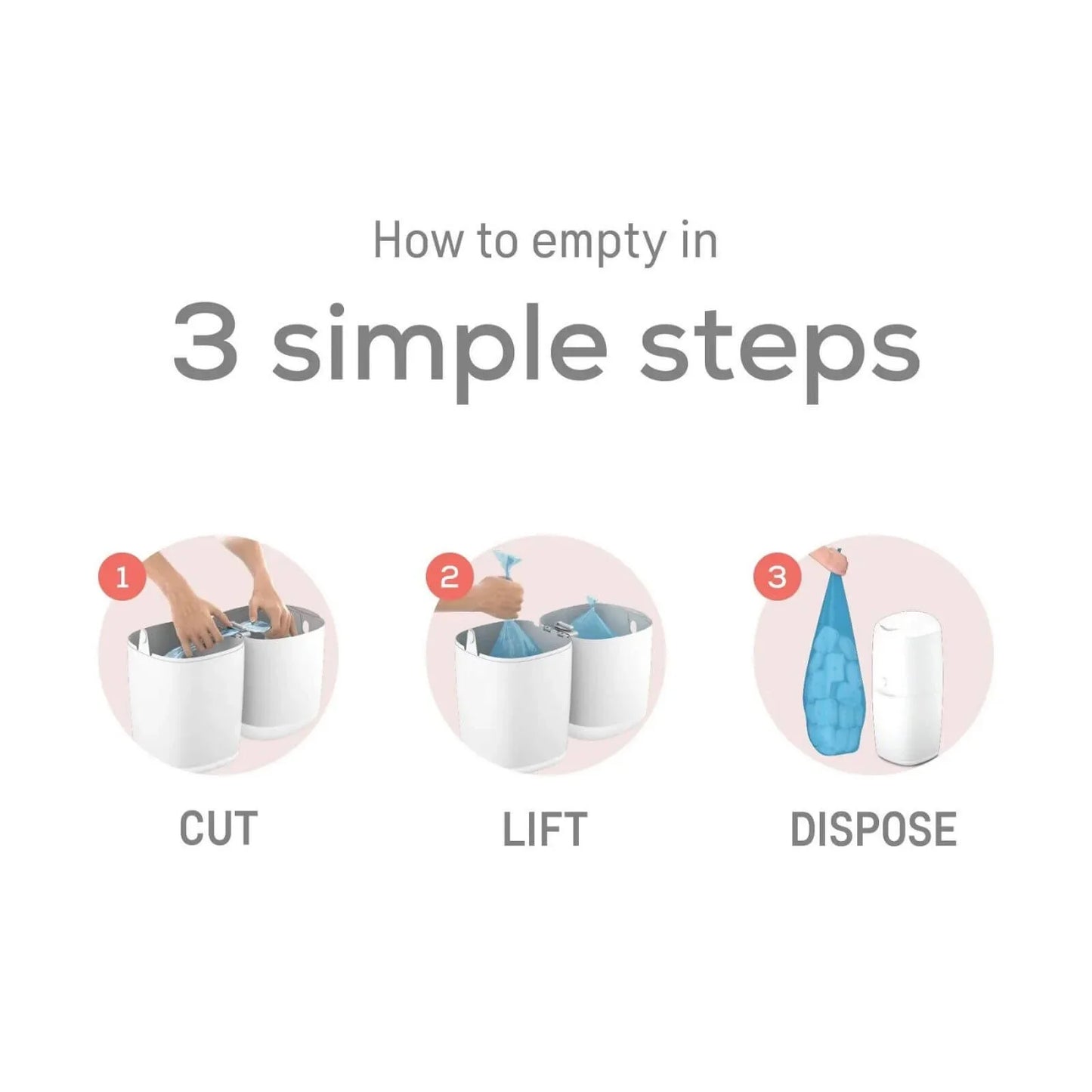 Angelcare Nappy Disposal System - White