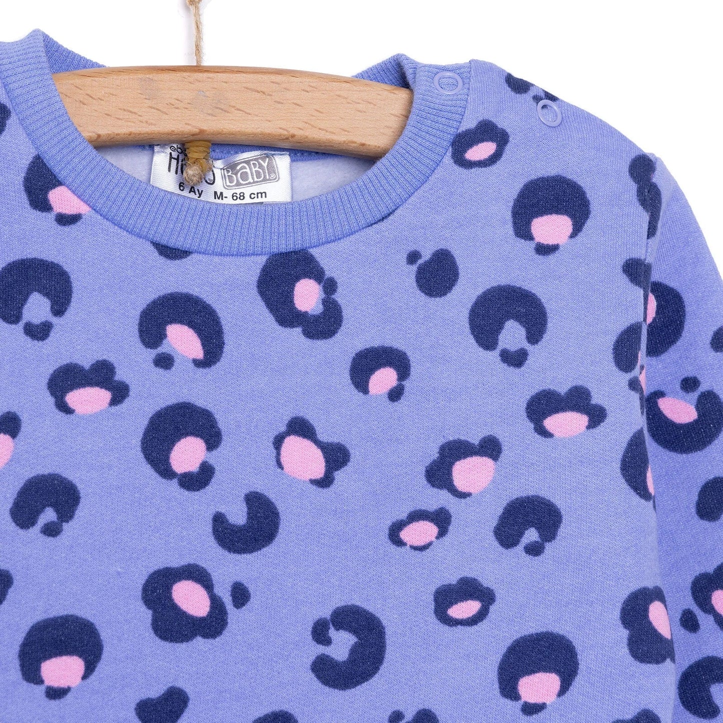 HelloBaby Basic Low Raised Leopar Printed Sweatshirt - Printed