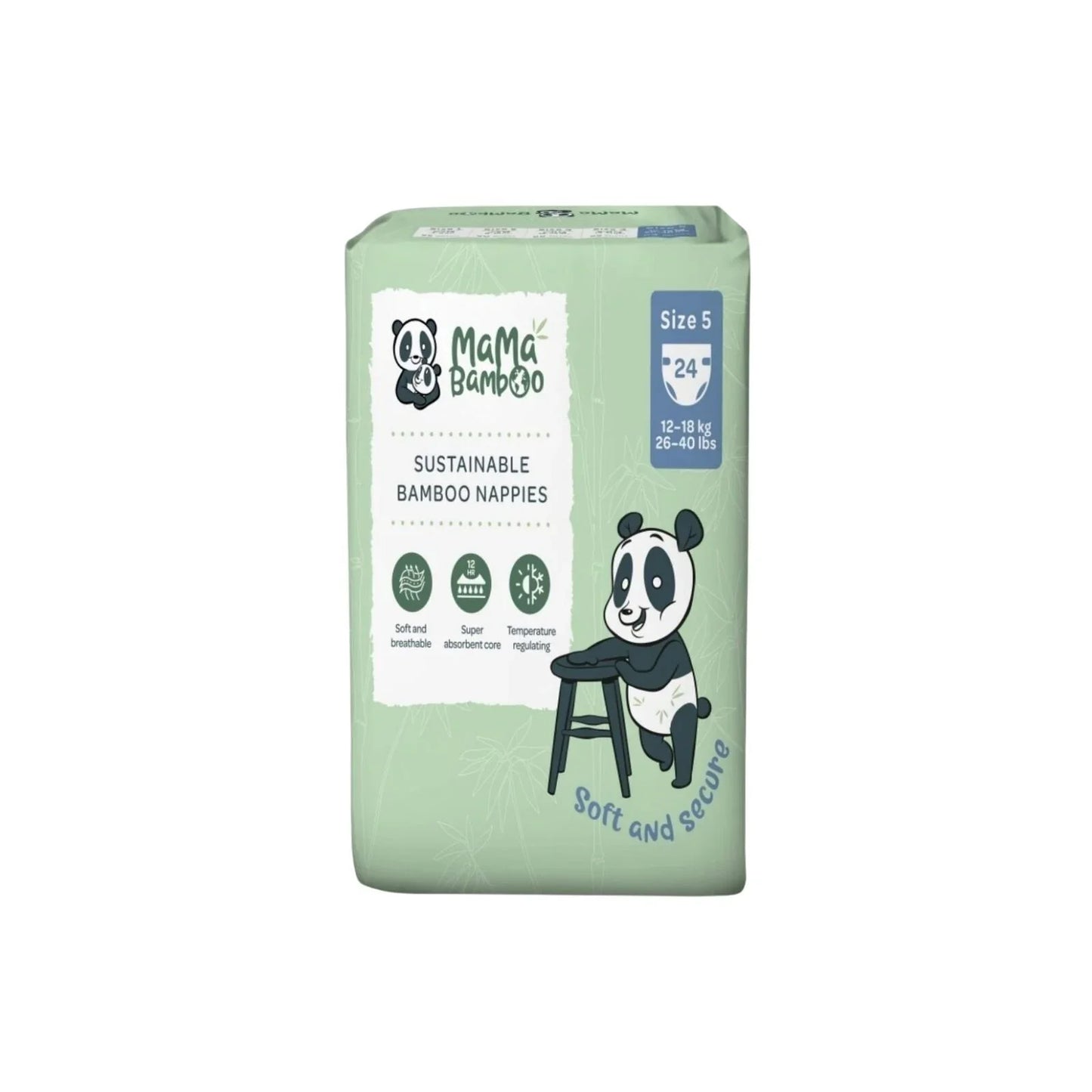 Mama Bamboo Sustainable Bamboo Size 5 - 24 nappies