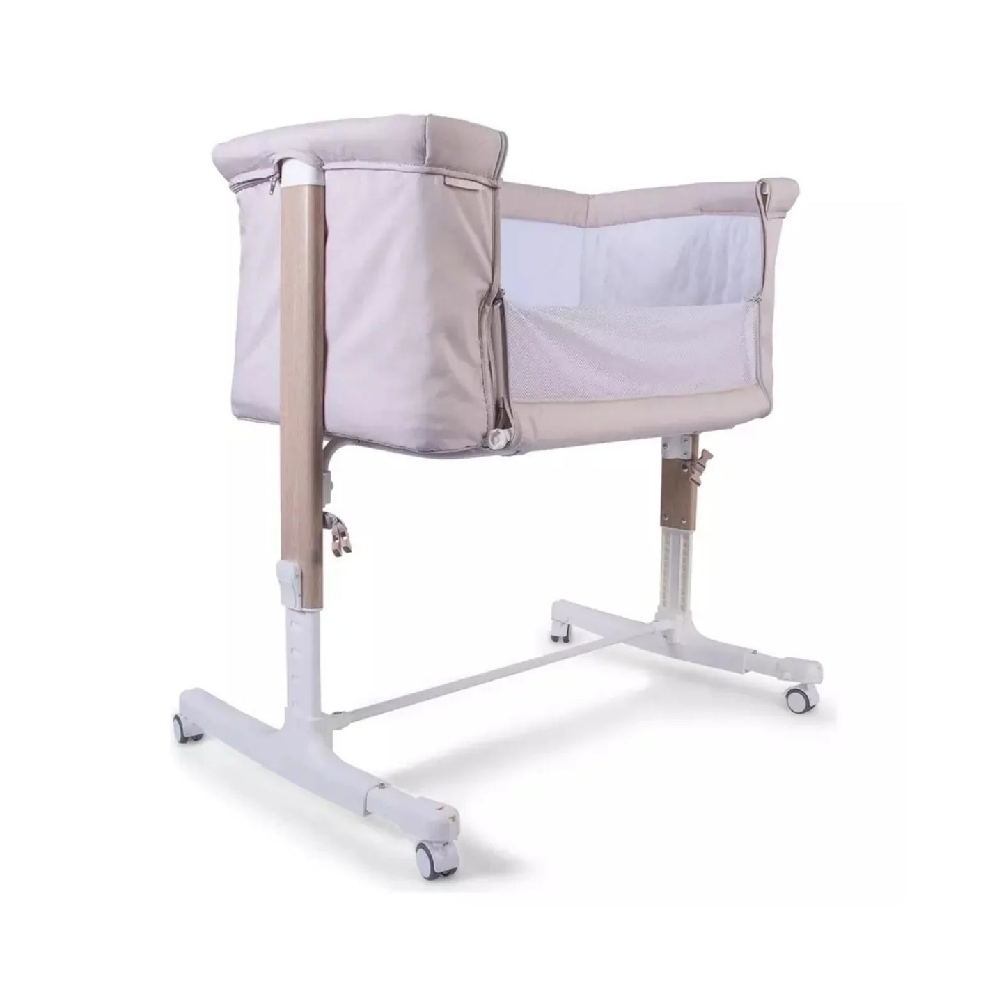 Red Kite Rockabye Bedside Crib - Oatmeal