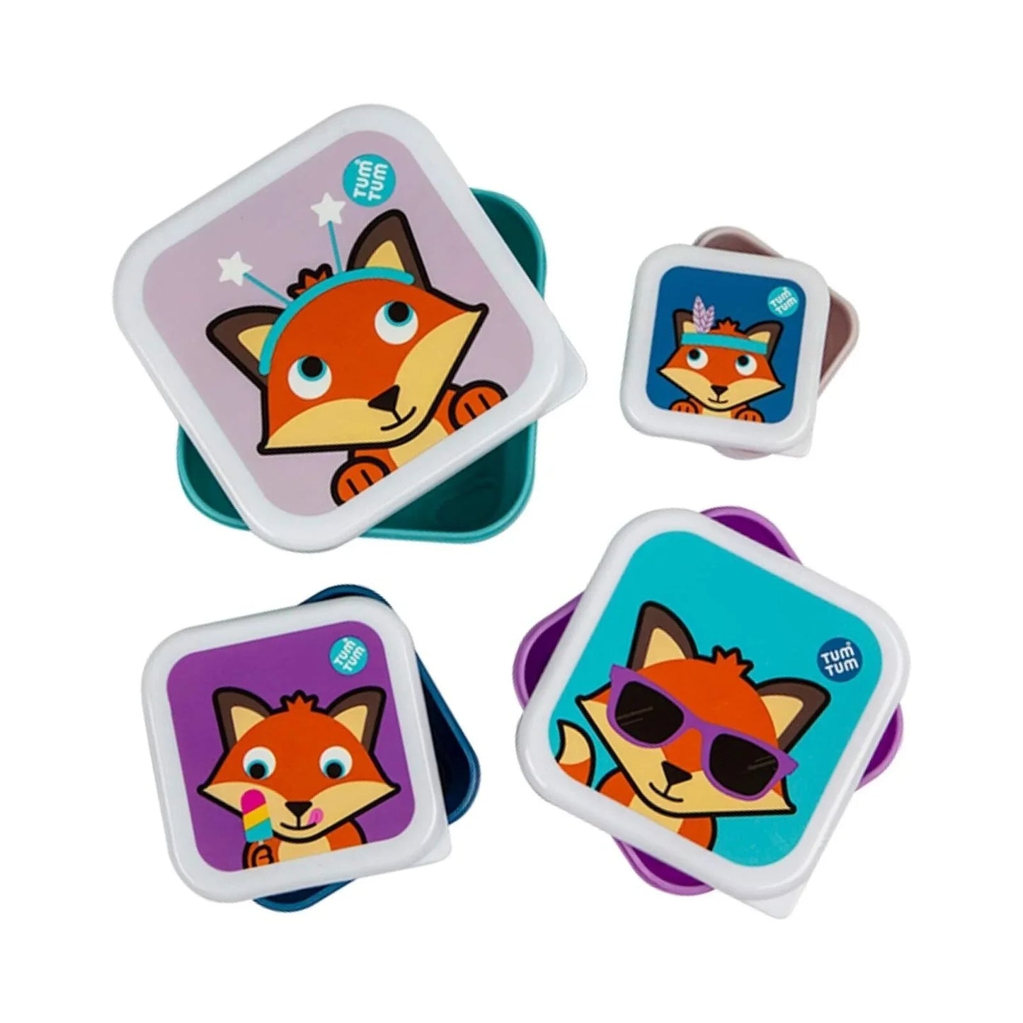 TUM TUM Nesting Snack Pots Pack of 4 - Felicity Fox