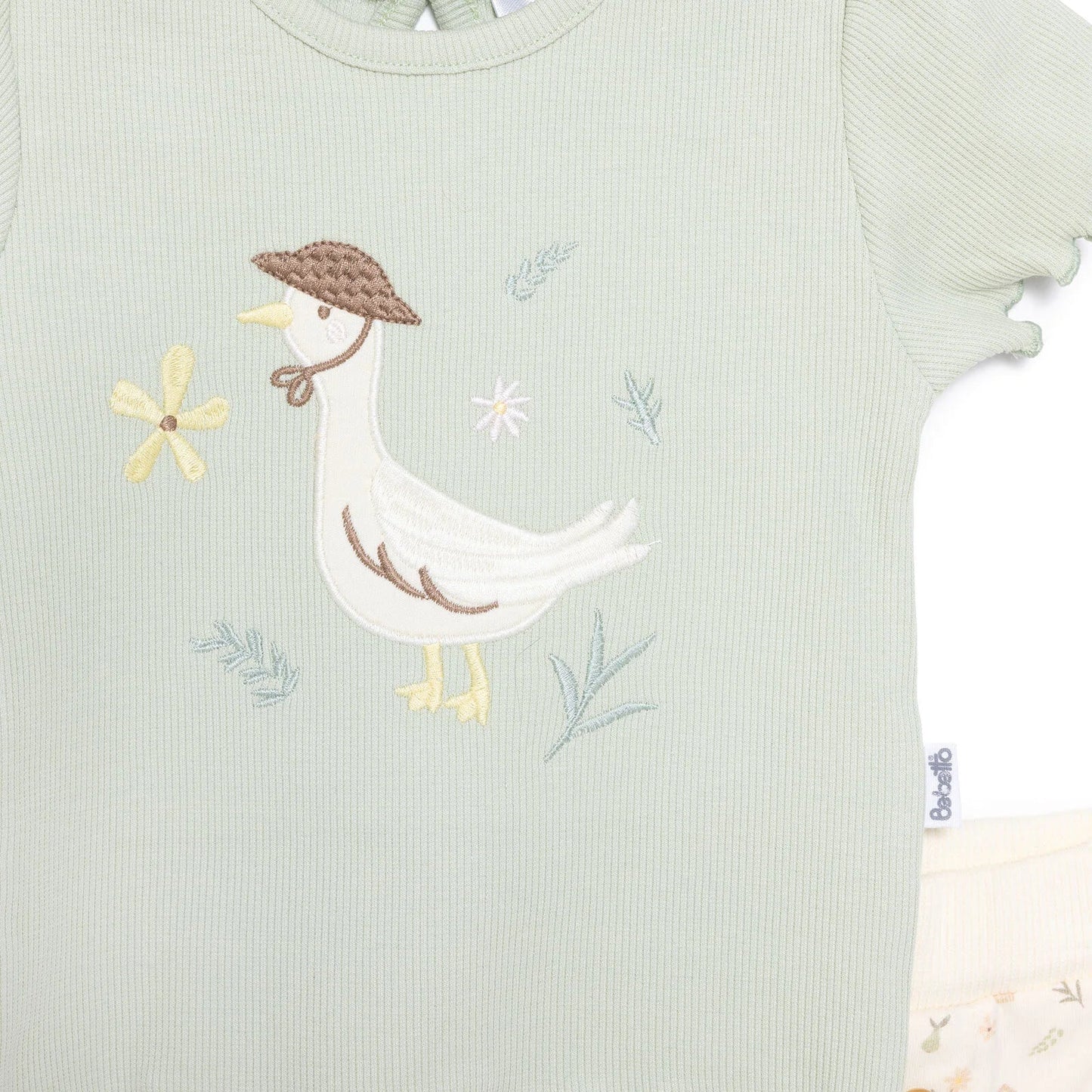 Bebetto Newborn Cute Duck Tshirt-Short - Multicolour