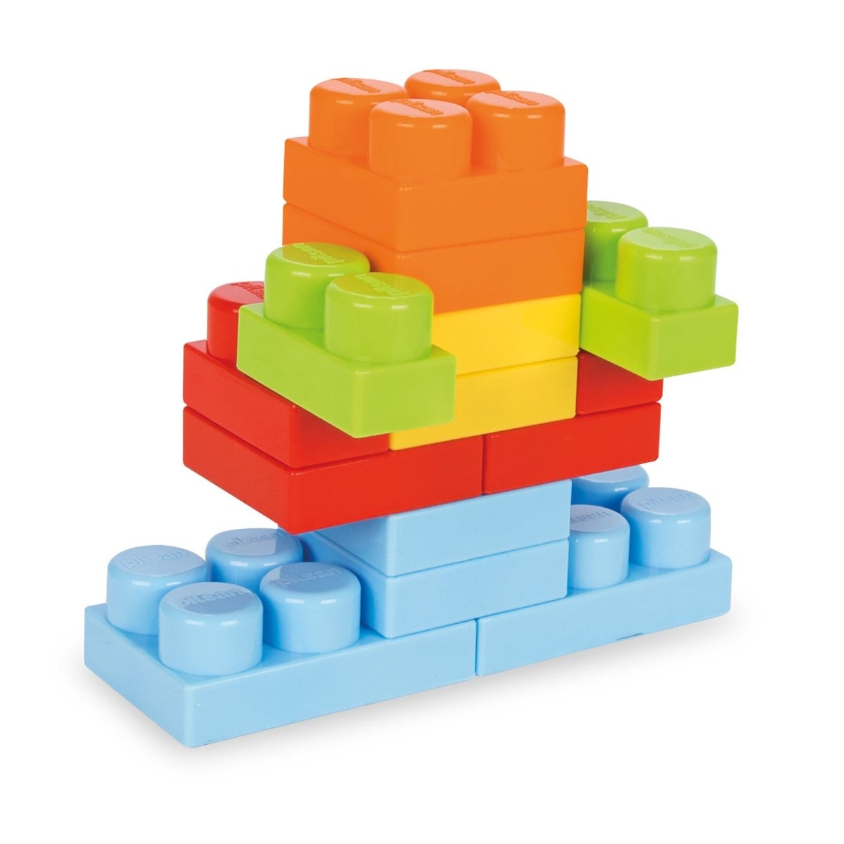 Pilsan Accessory Master Blocks with Basket (128 Pieces)