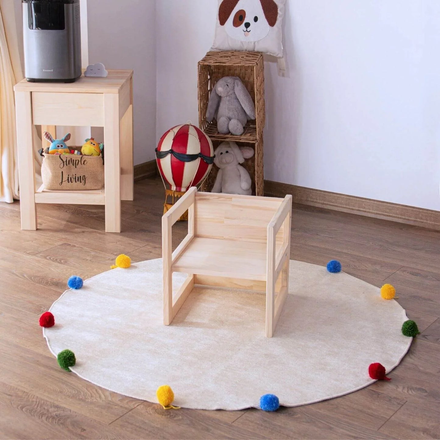 Montessori Wooden Convertable Table & Chair 36,1 cm (W) x 33,7 cm (H) x 36,6 cm (L)