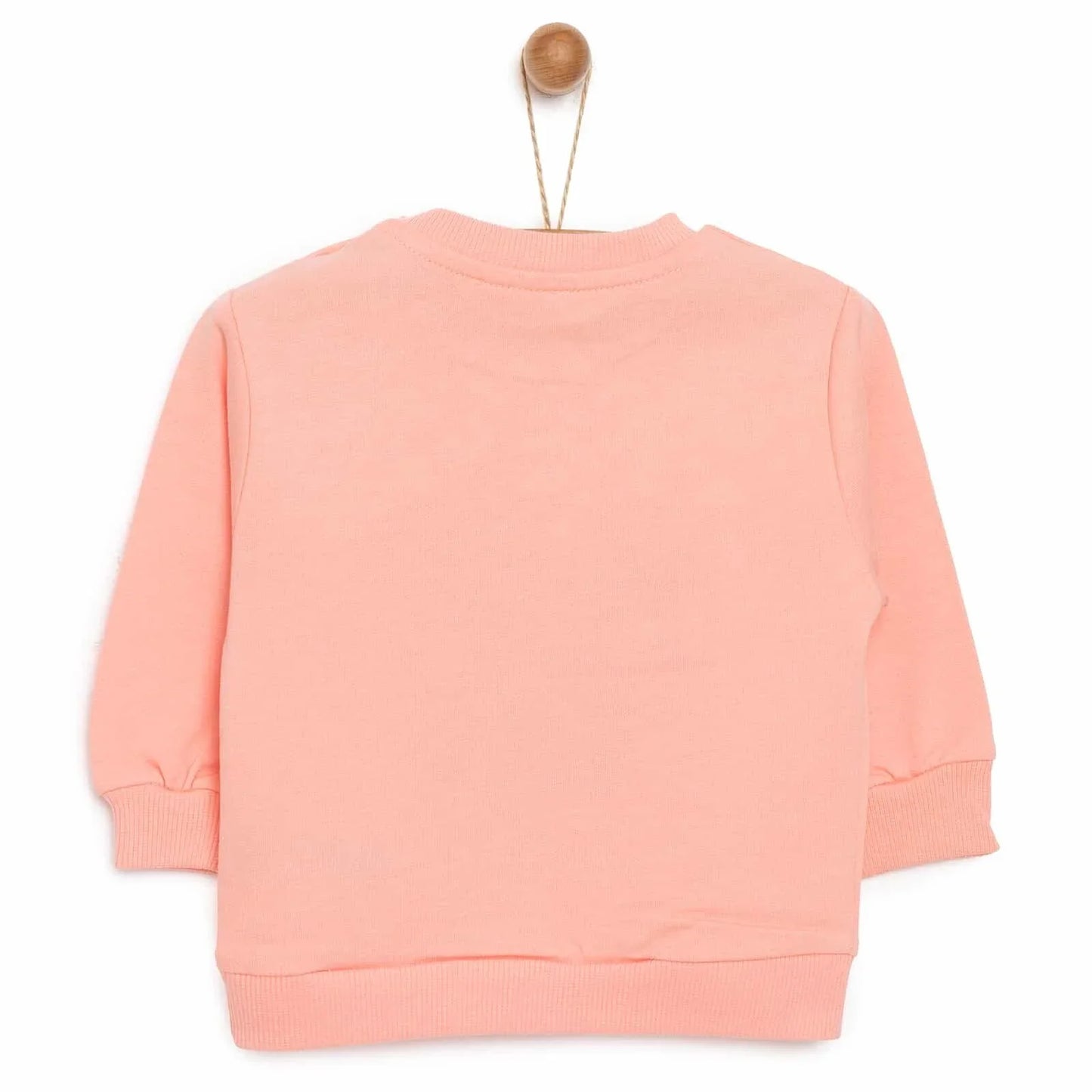 HelloBaby Basic Low Raised Floral Text Printed Sweatshirt - Pink