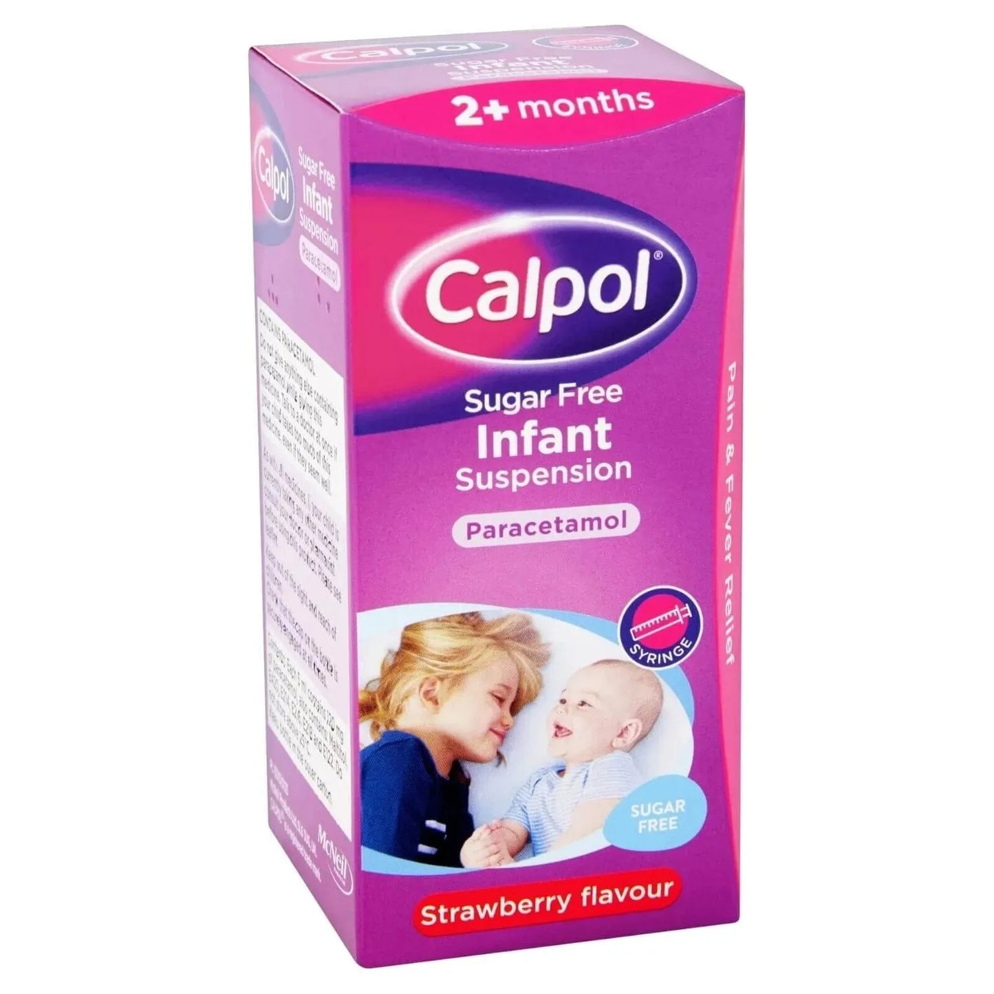 Calpol Sugar Free Infant Suspension Paracetamol Strawberry Flavour 100ml