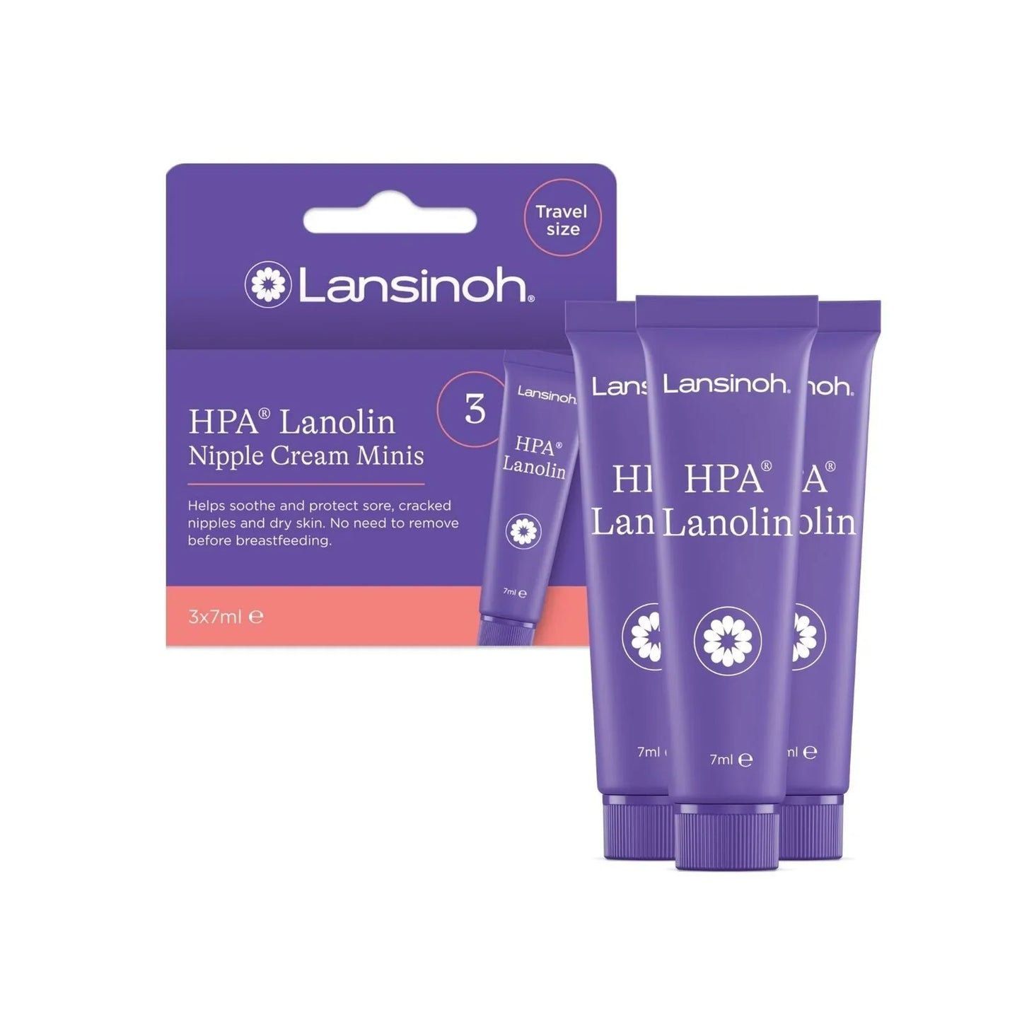 Lansinoh HPA Lanolin Minis Nipple Cream (3x7ml)