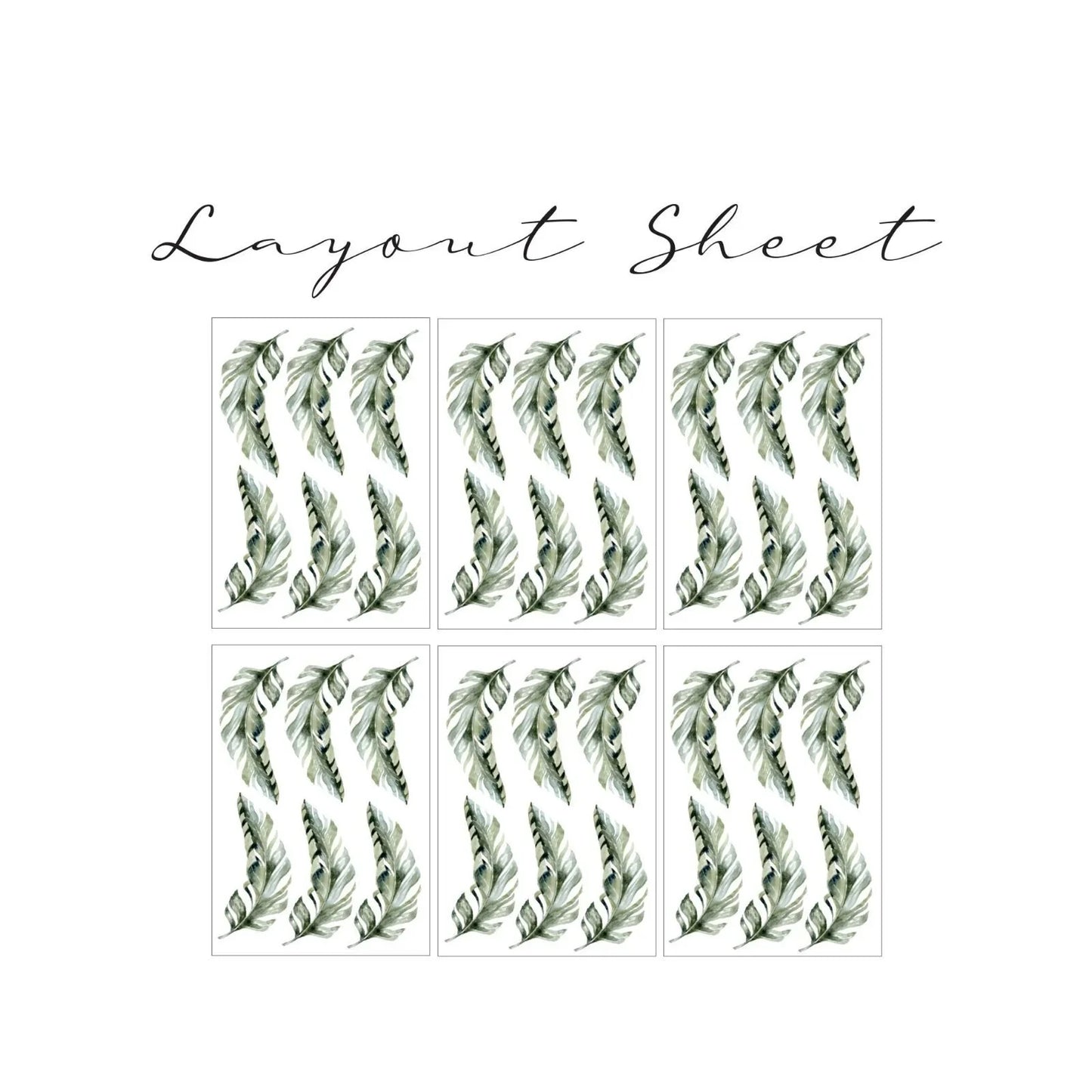 Live Vida Safari Leaves Wall Sticker A4