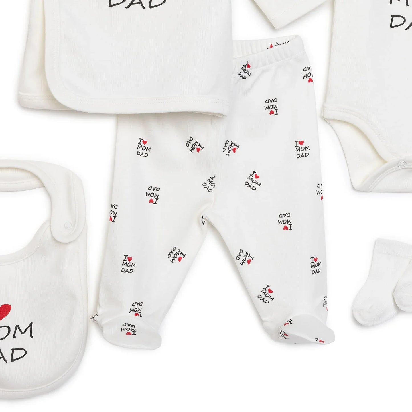 HelloBaby Newborn Hospital Starter Pack 10 pcs - Ecru