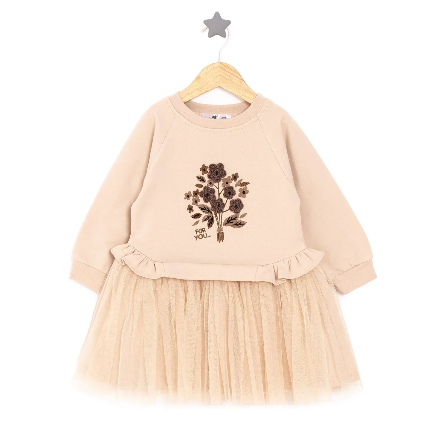 BabyZ Pretty Girl Girl Sweatshirt - Beige