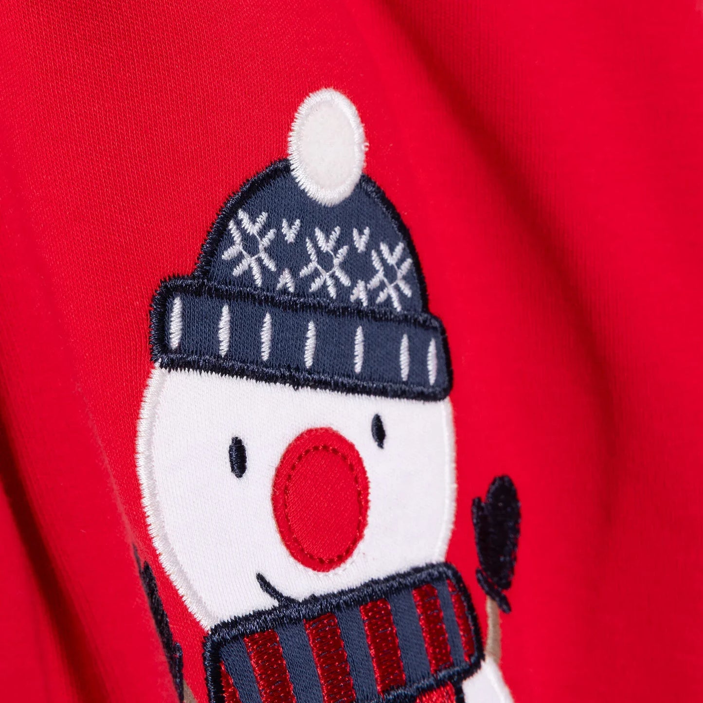 HelloBaby My First Christmas Newborn Boy Sweatshirt-Footed Bottom - Red