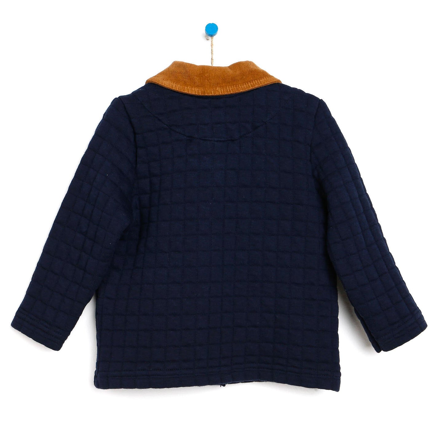 Tuffy Quilted Cardigan - Navy Blue