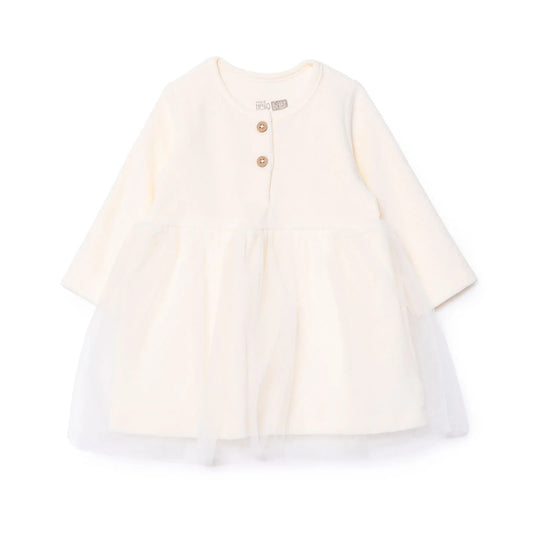 HelloBaby Newborn Dress - Ecru