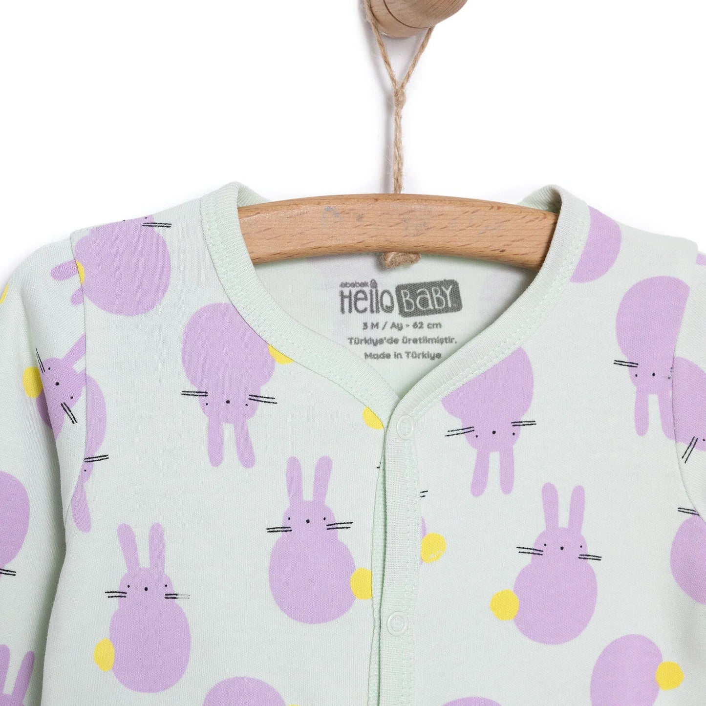 HelloBaby Newborn Baby Cute Elephant Jumpsuit - Ecru