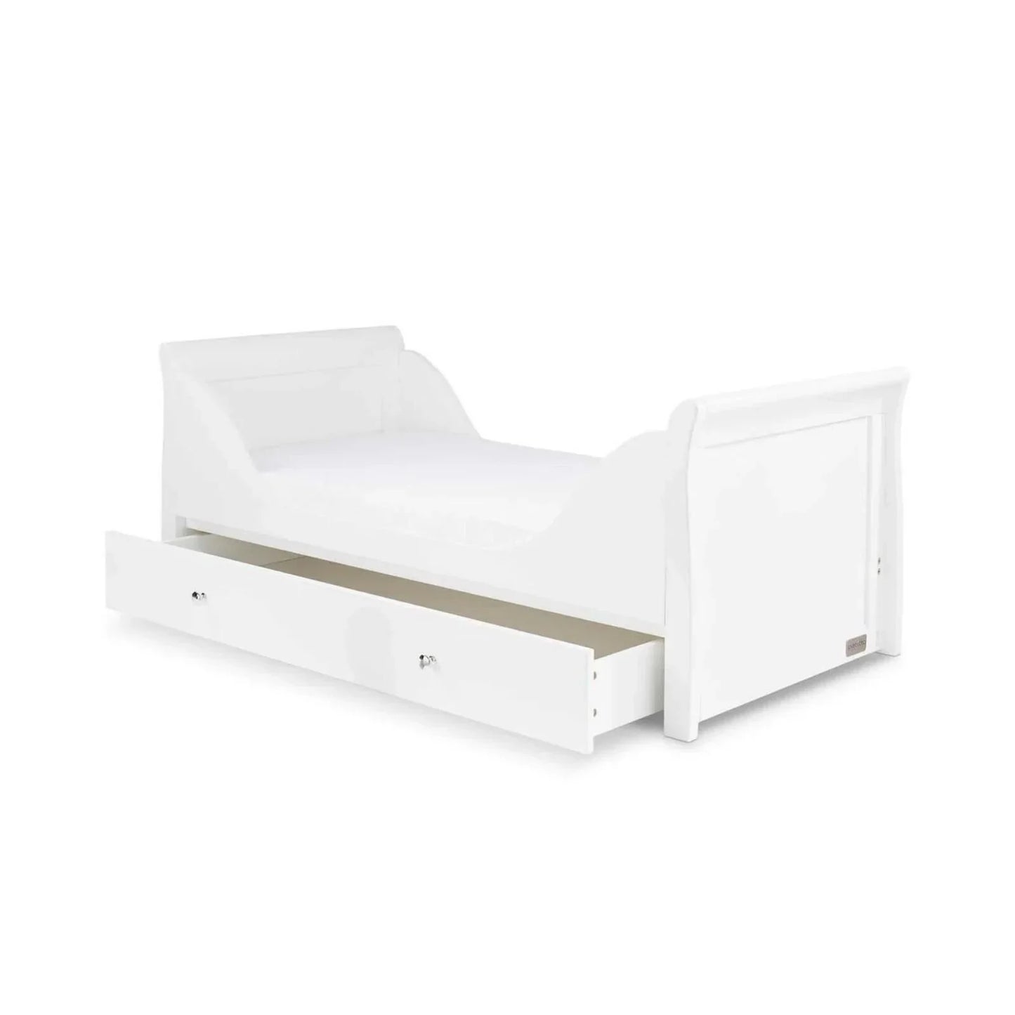 Ickle Bubba Snowdon Classic Cot Bed White - Premium Pocket Sprung Mattress