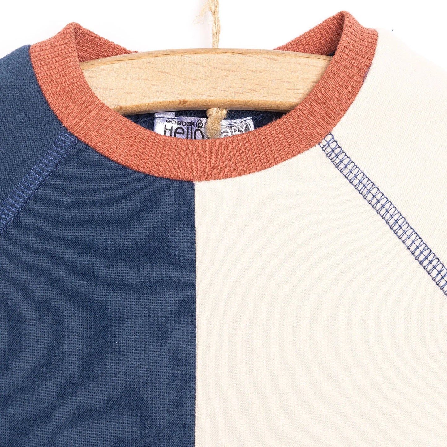 HelloBaby Newborn Colour Block Sweatshirt - Navy Blue
