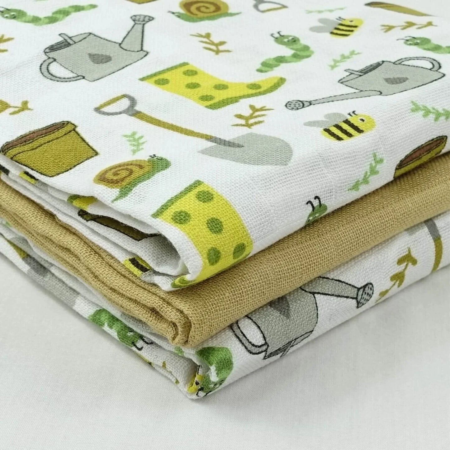 MuslinZ 6 Pack Organic Cotton Muslin Squares 70x70cm - Garden