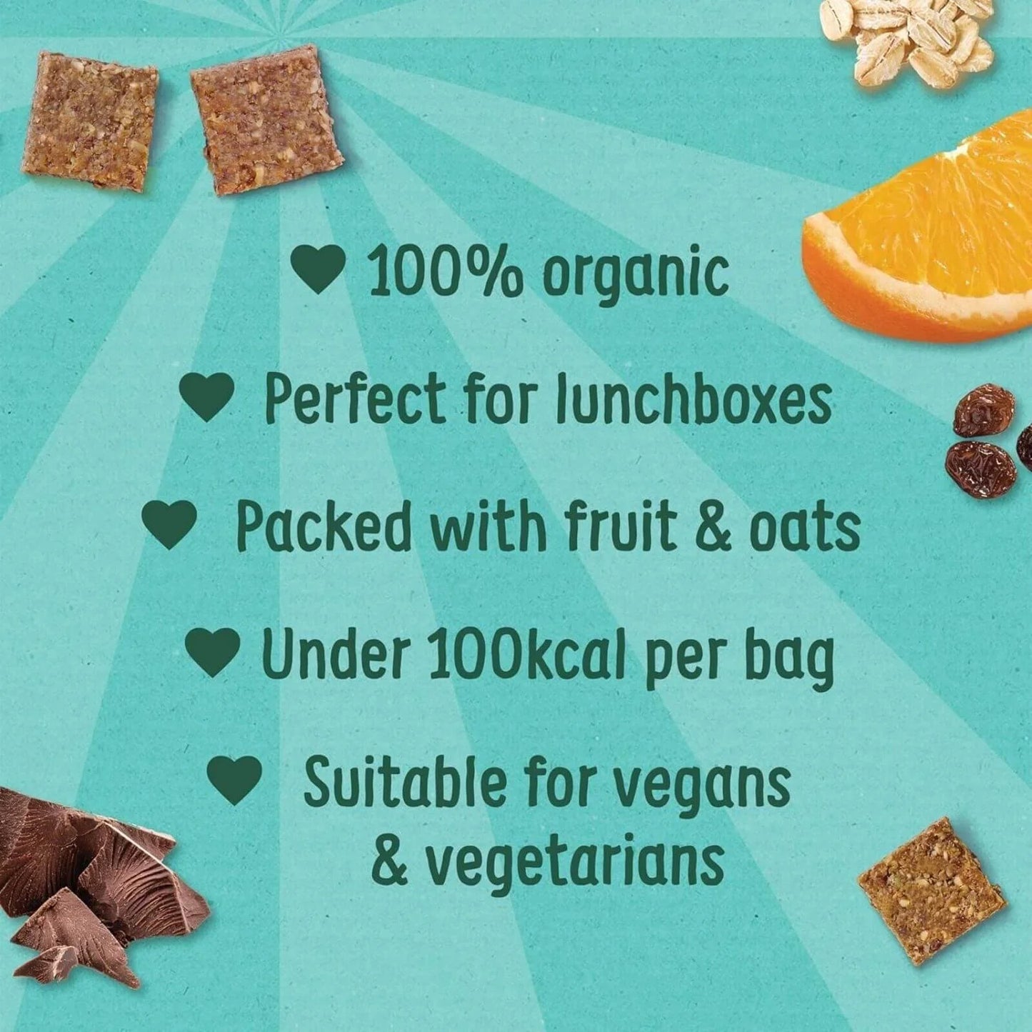 Organix Kids Crazy Choco Orange Mini Flapjack Bites 3+ years 92g (4x23g)