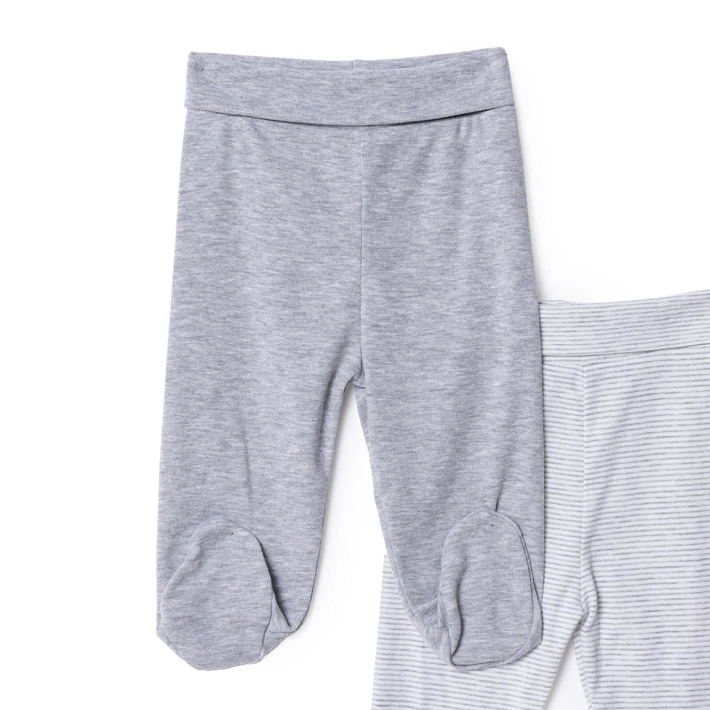 HelloBaby Unisex 2 Piece Footed Bottom - Snow Melange