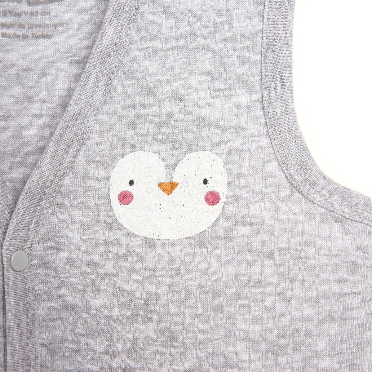 HelloBaby Basic Baby Boy Quilted Vest - Grey Melange