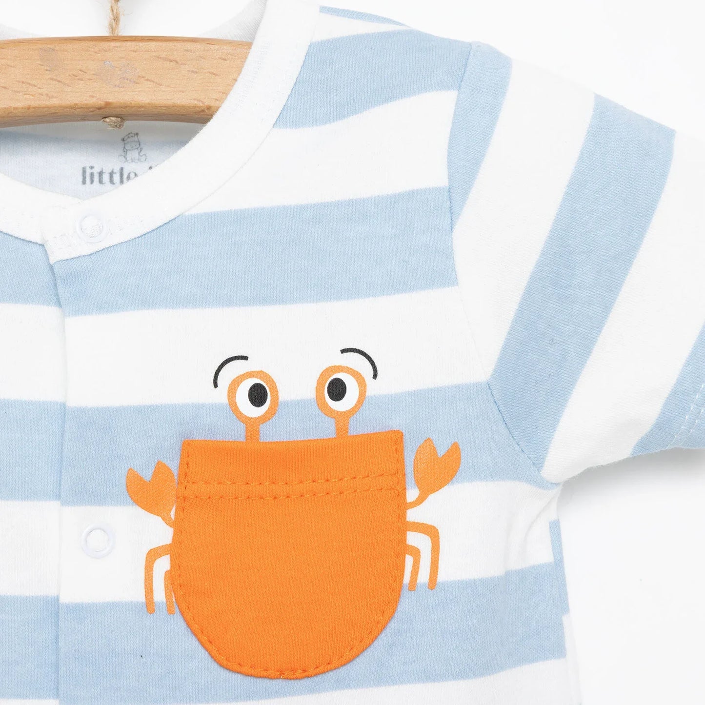 Little Life Newborn Boy Short Jumpsuit - Light Blue