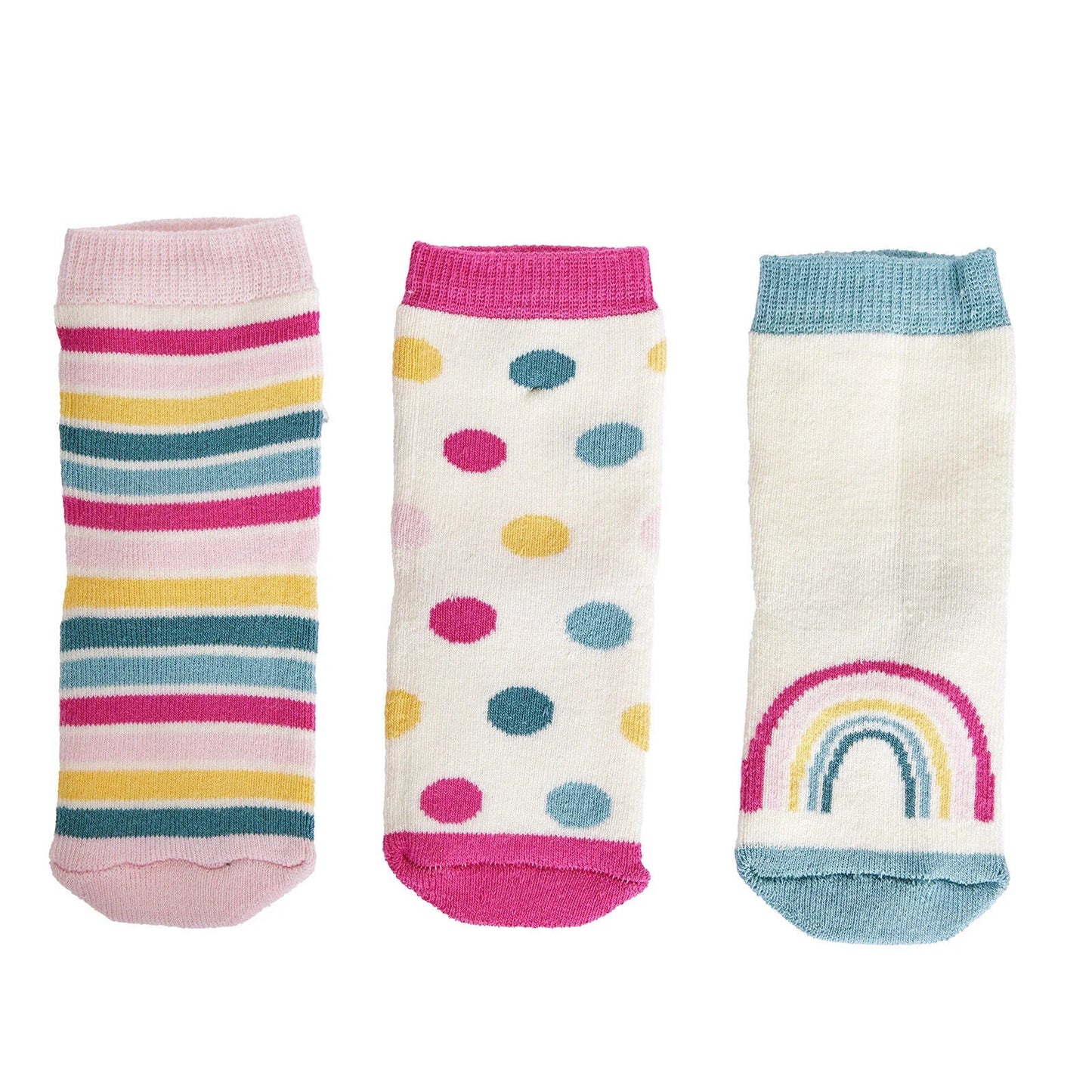 HelloBaby Baby Girl Chenille Socks 3 Pcs - Light Pink