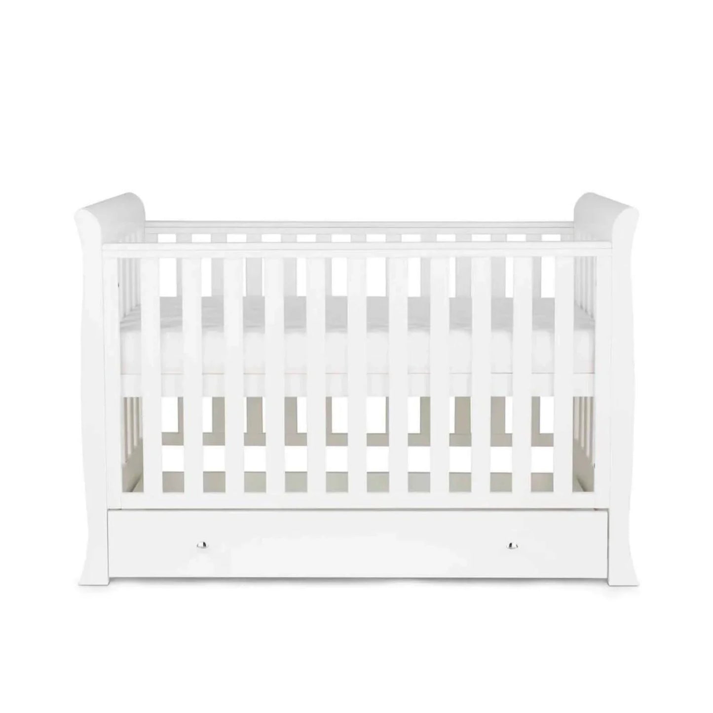 Ickle Bubba Snowdon Mini Cot Bed White - Without Mattress