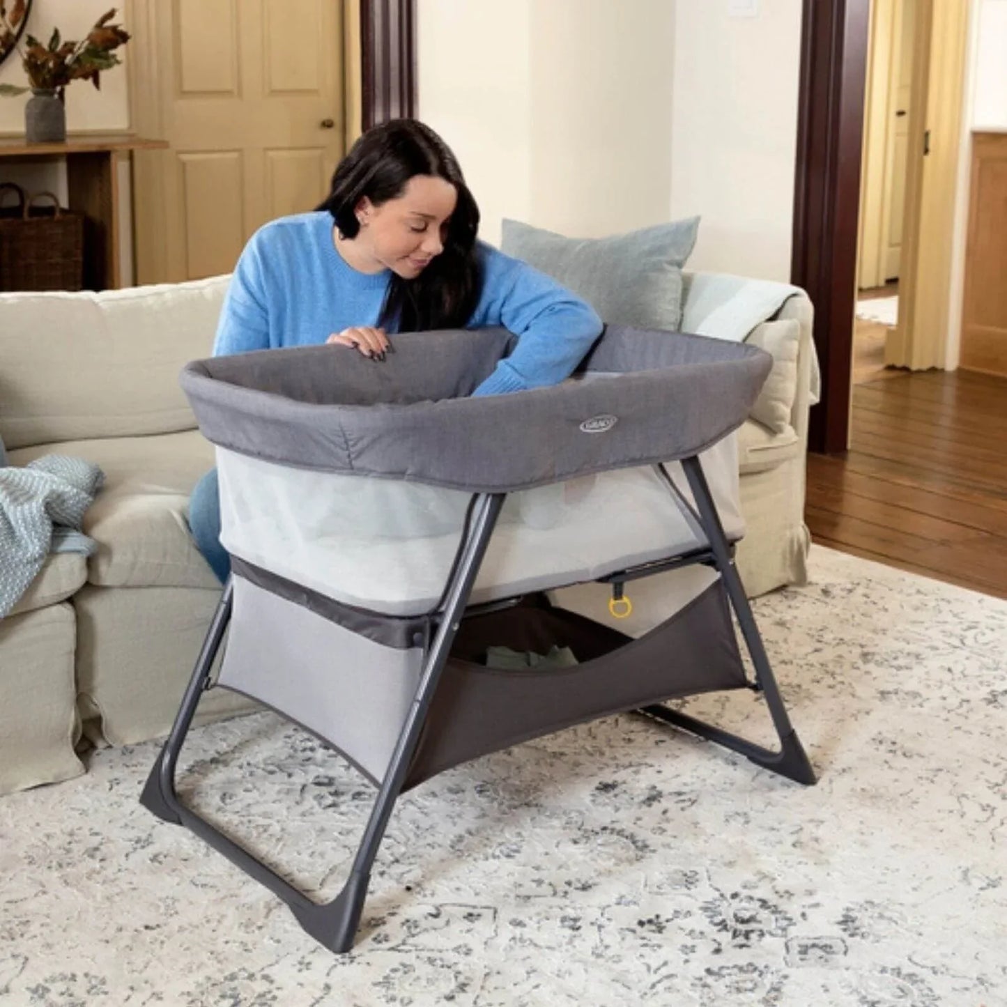 Graco Side-by-Side Bedside Bassinet - Night Sky