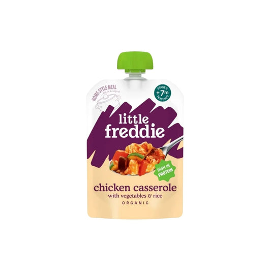 Little Freddie Organic Chicken & Rice Casserole Baby Food Pouch 7+ months 130g