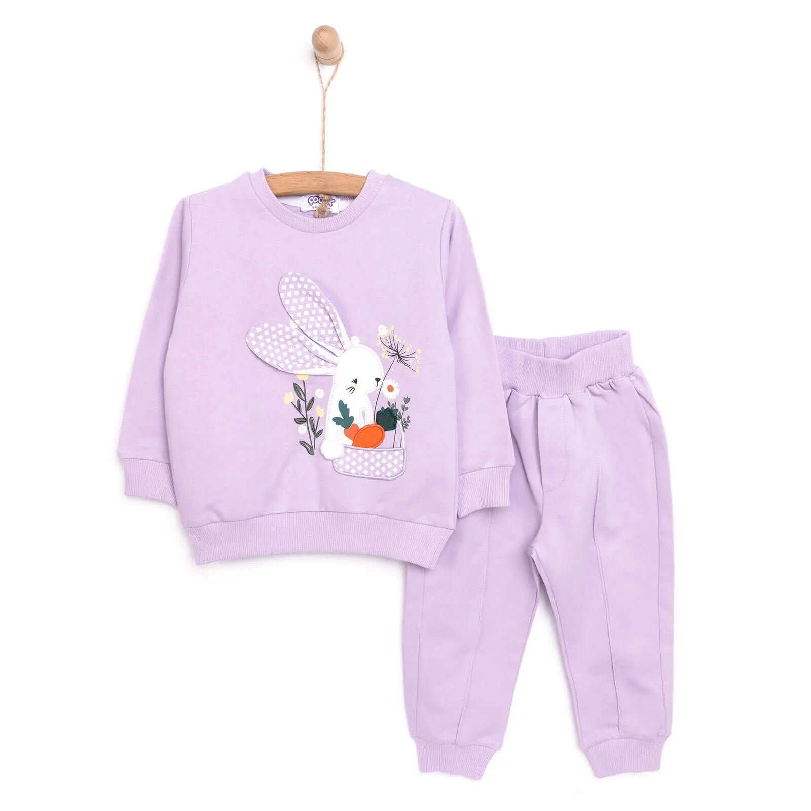 Cocux Baby Girl Cute Animals Tracksuit - Lilac