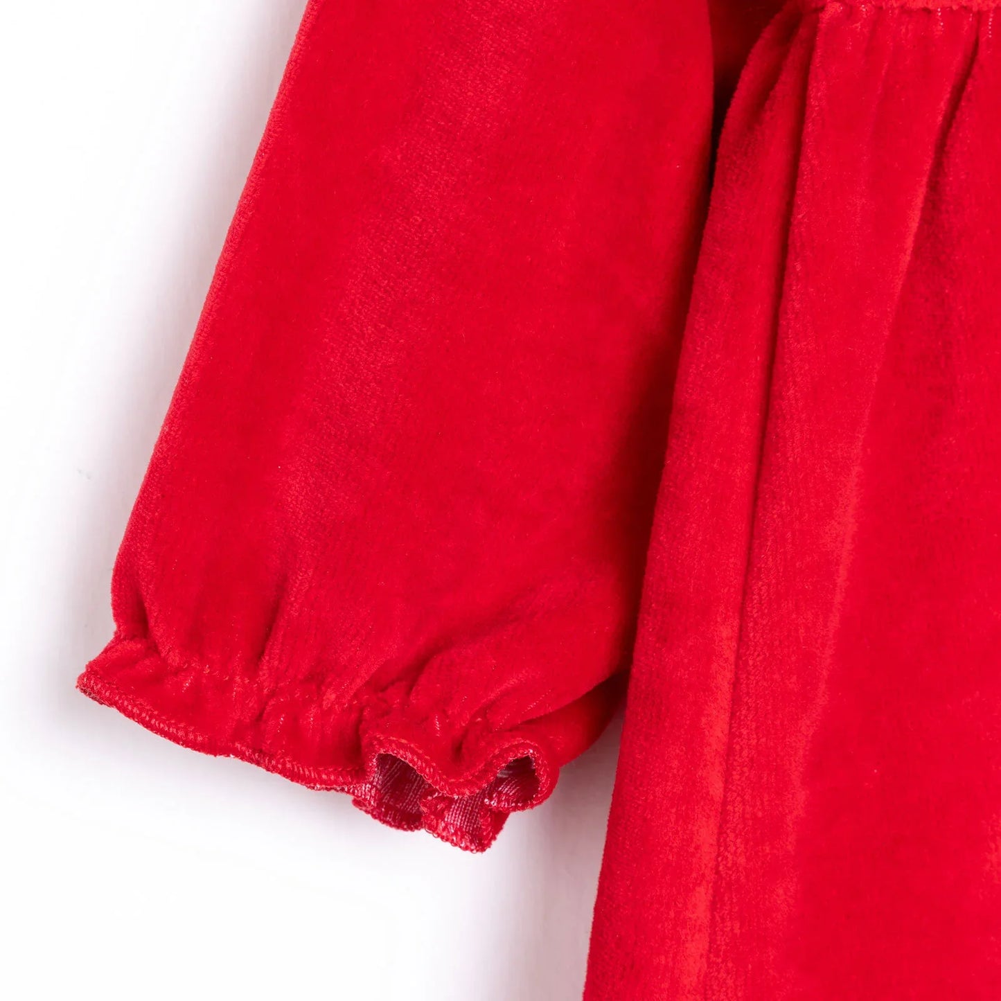 HelloBaby Newborn Girl Velvet Dress - Red