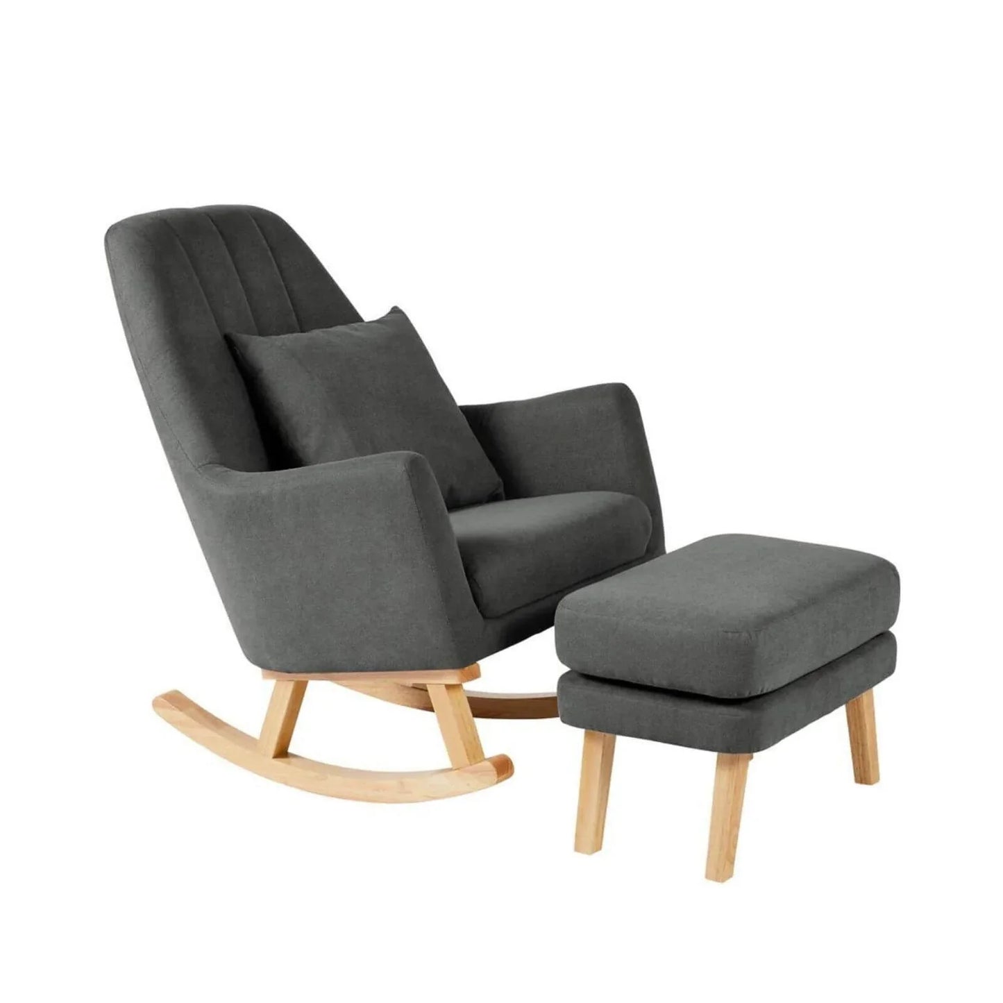 Ickle Bubba Eden Deluxe Nursery Chair & Stool - Charcoal Grey