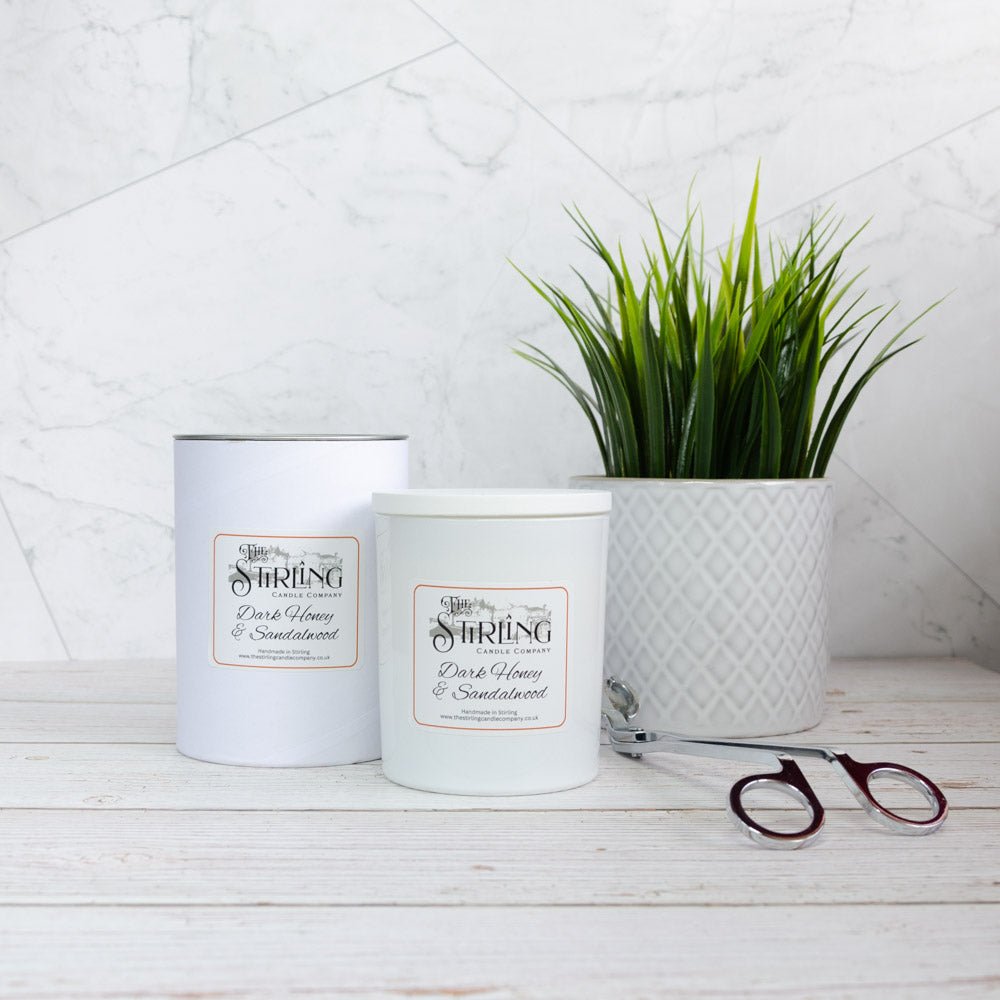 Dark Honey & Sandalwood - Large Candle - mezetto Shopify Collective The Stirling Candle Company