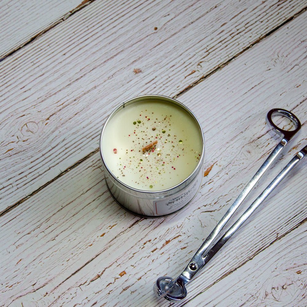 Dark Honey & Sandalwood - Travel Tin Candle - Wooden Wick - mezetto Shopify Collective The Stirling Candle Company